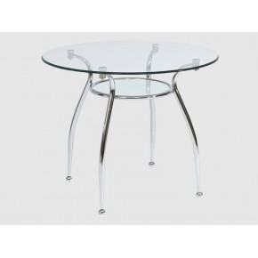 Стол обеденный SIGNAL FINEZJA A прозрачный/хром 90